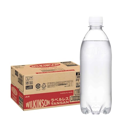 アサヒ飲料 ウィルキンソン タンサン ラベルレスボトル 500ml×24